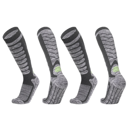Long Ski Socks &ndash; Premium Knit For Warmth And Comfort Dark gray 2Pairs / 40-45