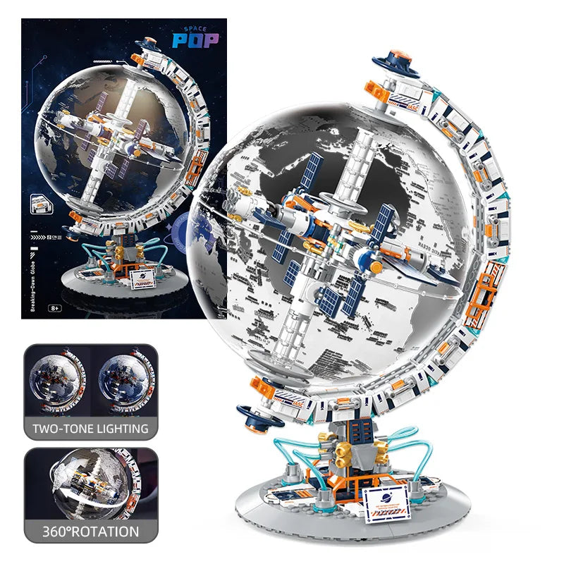 Creative Technology Space Station Globe Set &ndash; Transparent Globe No Box