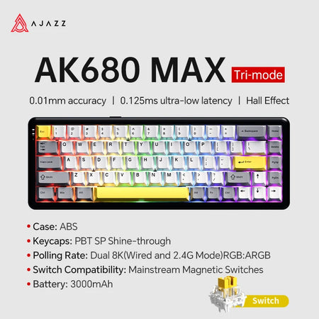 AJAZZ AK680 MAX Magnetic Switch Keyboard &ndash; Rapid Trigger