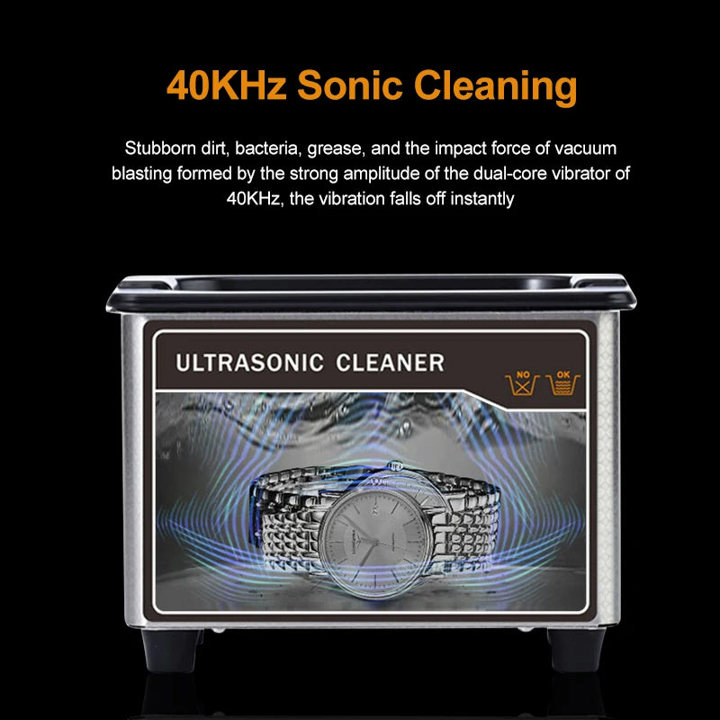 Ultrasonic Jewelry Cleaner With 18 Modes For Eyeglasses