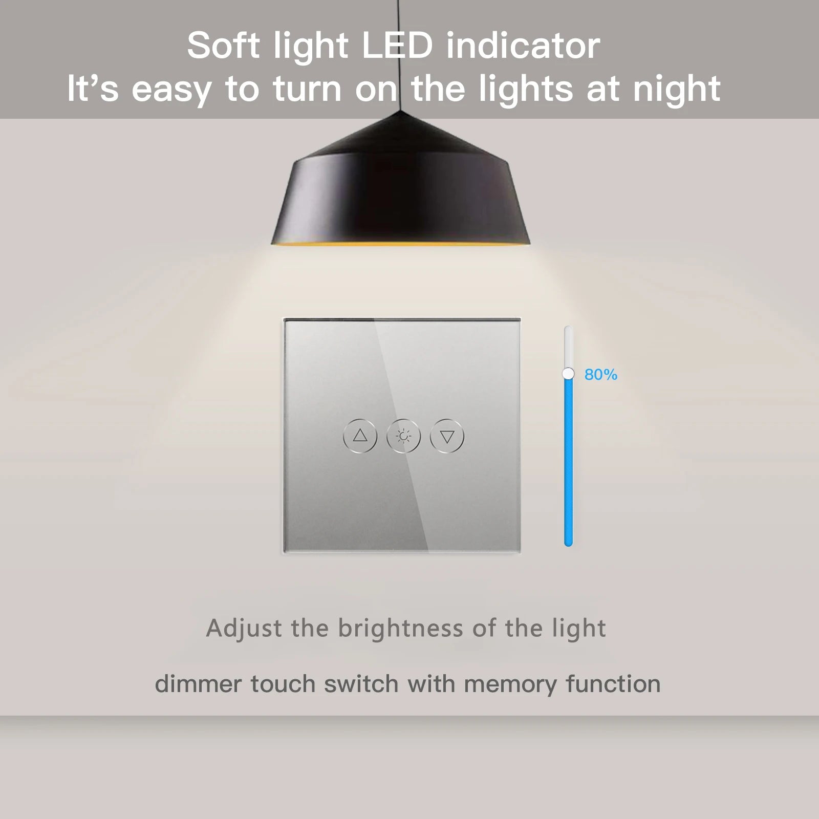 BSEED EU Touch Wifi Light Dimmer 1 Gang - WiFi Enabled