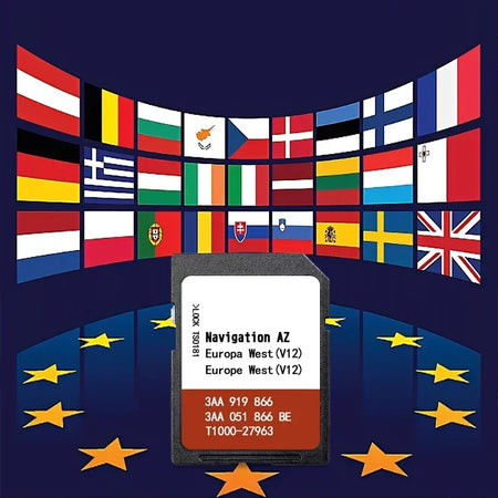 AZ V12 WEST &ndash; VW Sat Nav Europe Original Map SD Update Card CHINA