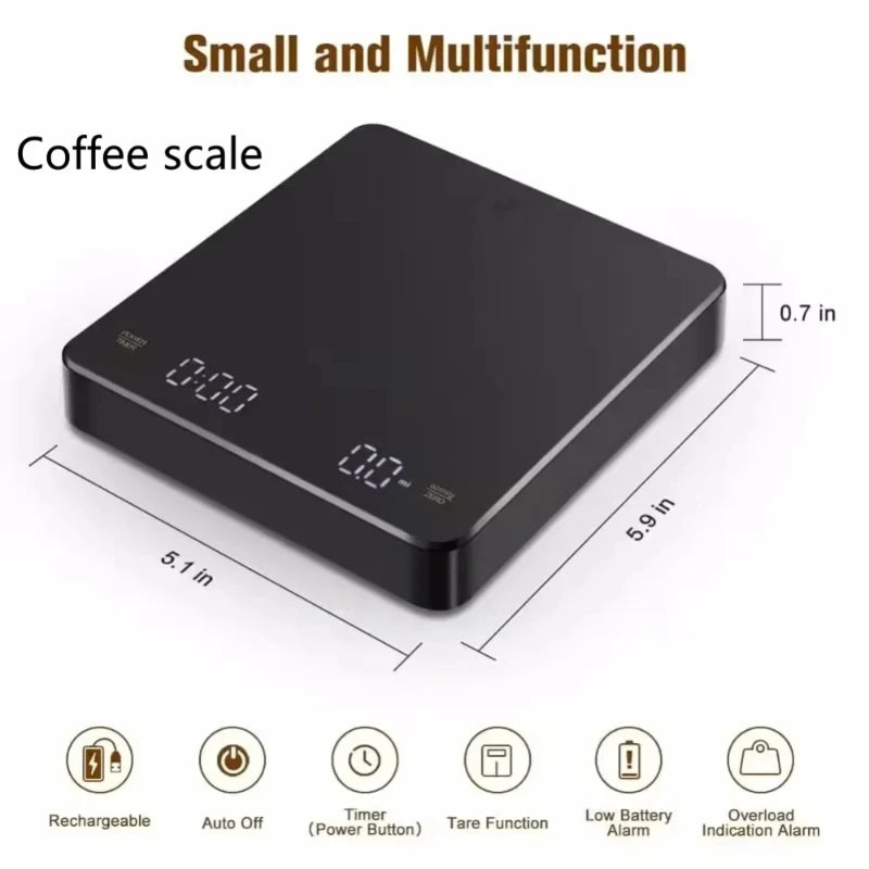 Digital Espresso Coffee Scale With Timer &ndash; 0.1g Increments