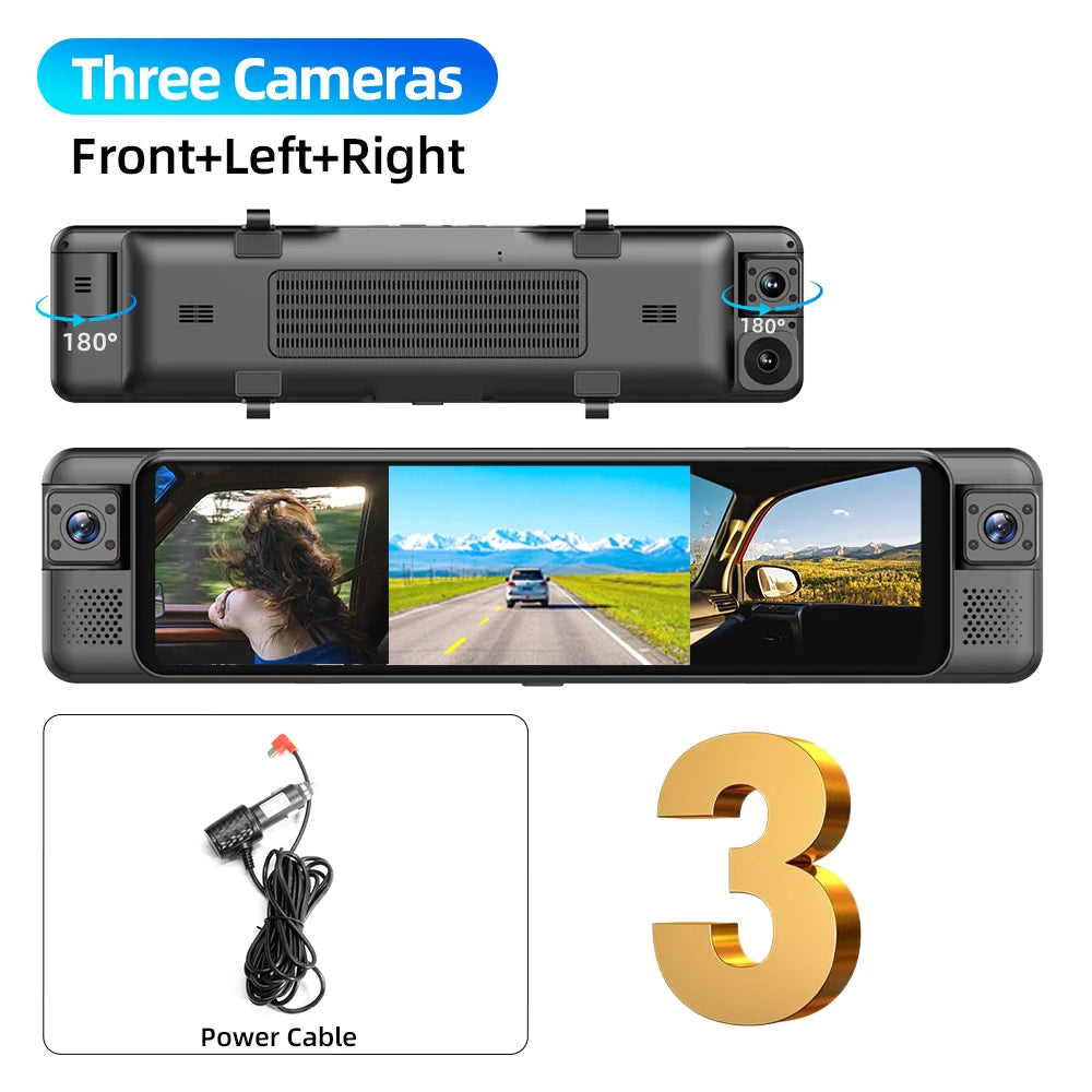 11.26inch 1080P Car DVR 4CH &ndash; Night Vision Parking Mode DVR