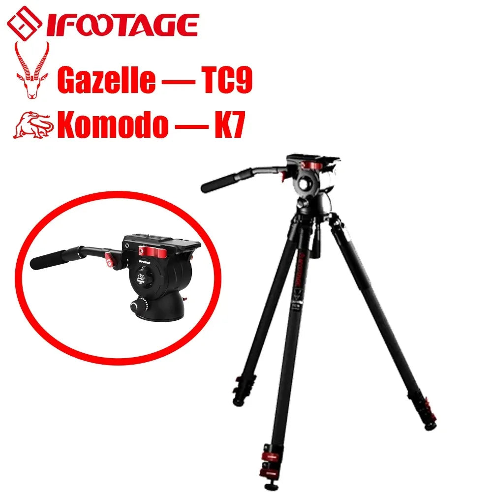 IFOOTAGE Gazelle TC9 Carbon Camera Tripod &ndash; 65 Inch Reach TC9 add K7
