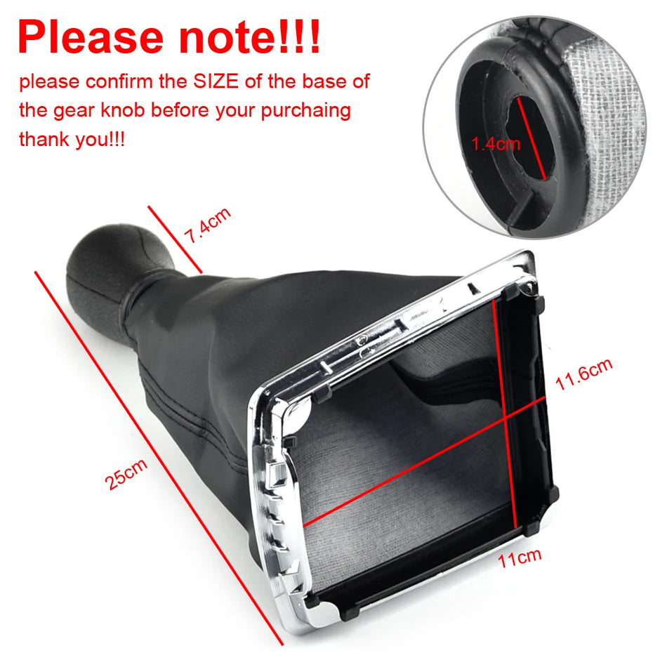 Perilla de Cambio de Cuero PU para Ford Focus MK2 Mondeo