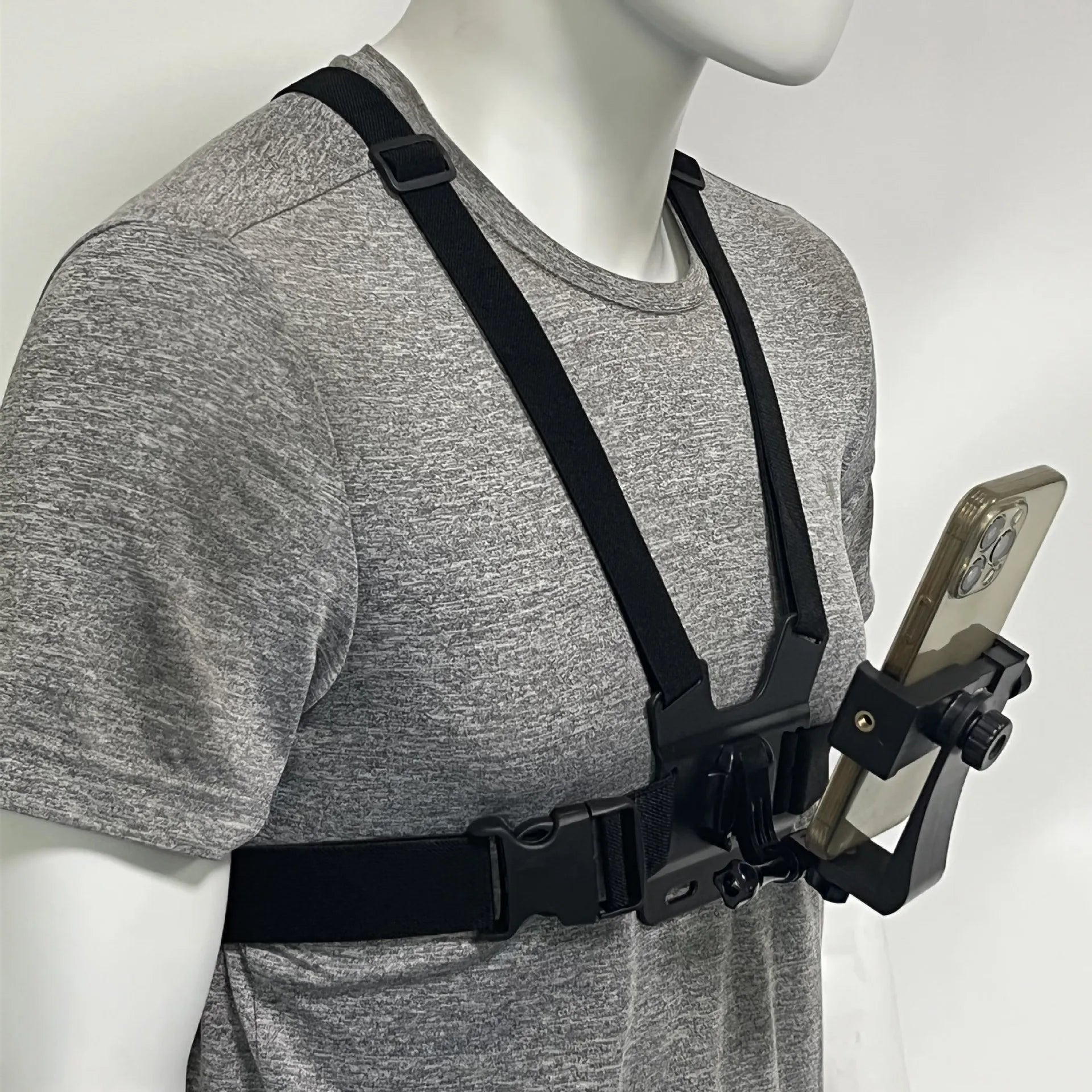 Phone Clip Holder with Chest Strap