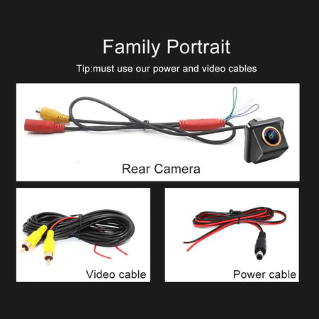 4K 180 Degree Wide Angle Car Universal Reverse Rear View Camera Color Image Video Night Vision Auto Backup Waterproof Camera 12V by InterCyprus Trading Ltd