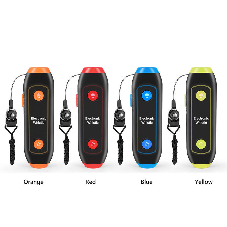 Elektronisk visselpipa med snodd hög volym SOS-ljus