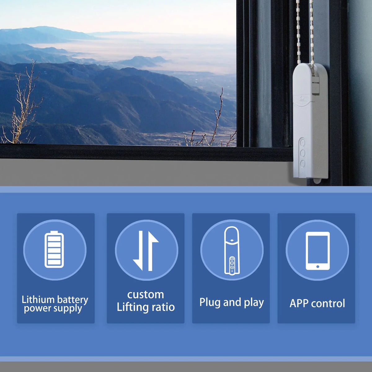 Smart Home Electric Curtains with Bluetooth Remote Control