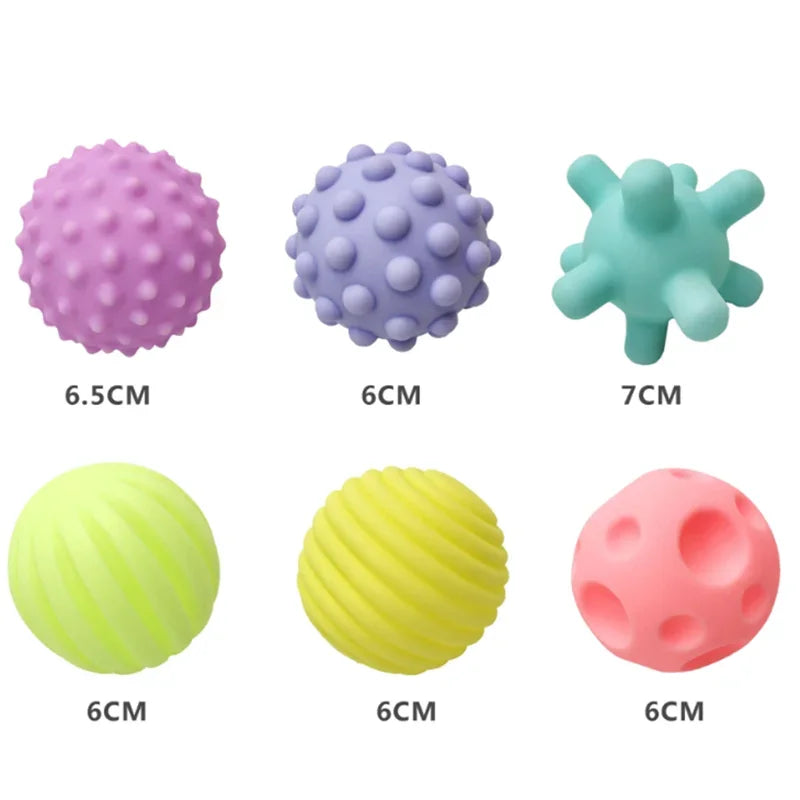 6Pcs Textured Multi Ball Set &ndash; Develops Baby's Senses
