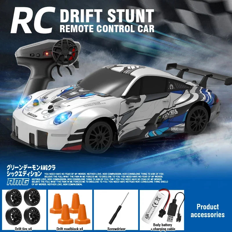 RC Drift Car 1/24 4WD &ndash; Ultra Fast With LED Lights white
