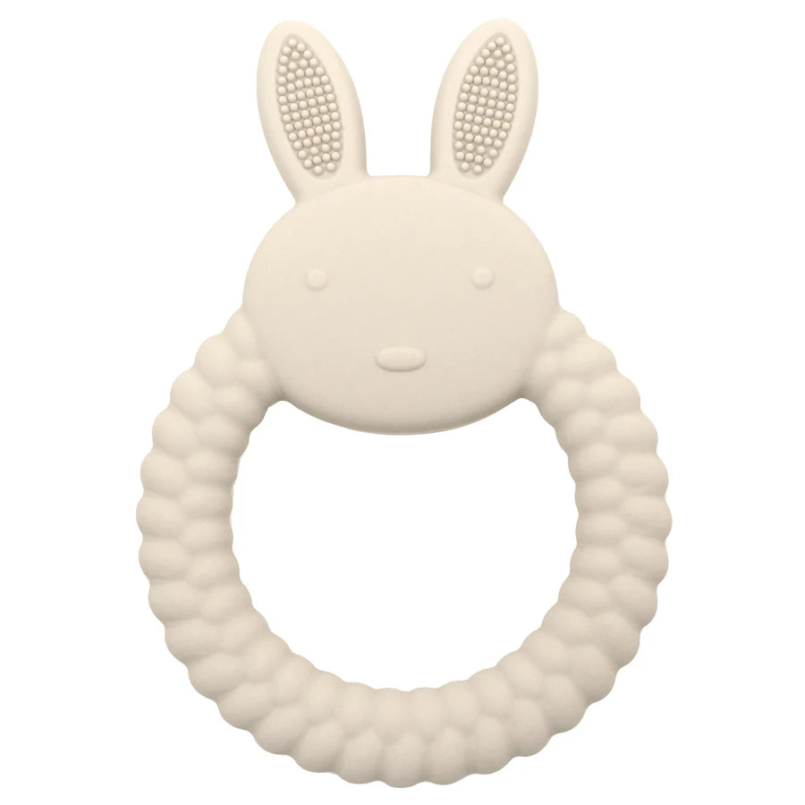 Muslin Life BPA-Free Silicone Baby Teether - Cute Cartoon Rabbit Design 005 beach sand