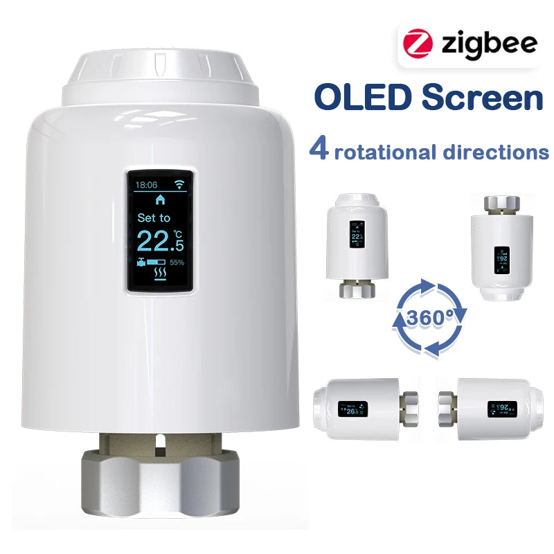 Tuya Zigbee Smart Radiator Valve &ndash; Voice Assistant Ready 1pcs TRV602 / ZigBee