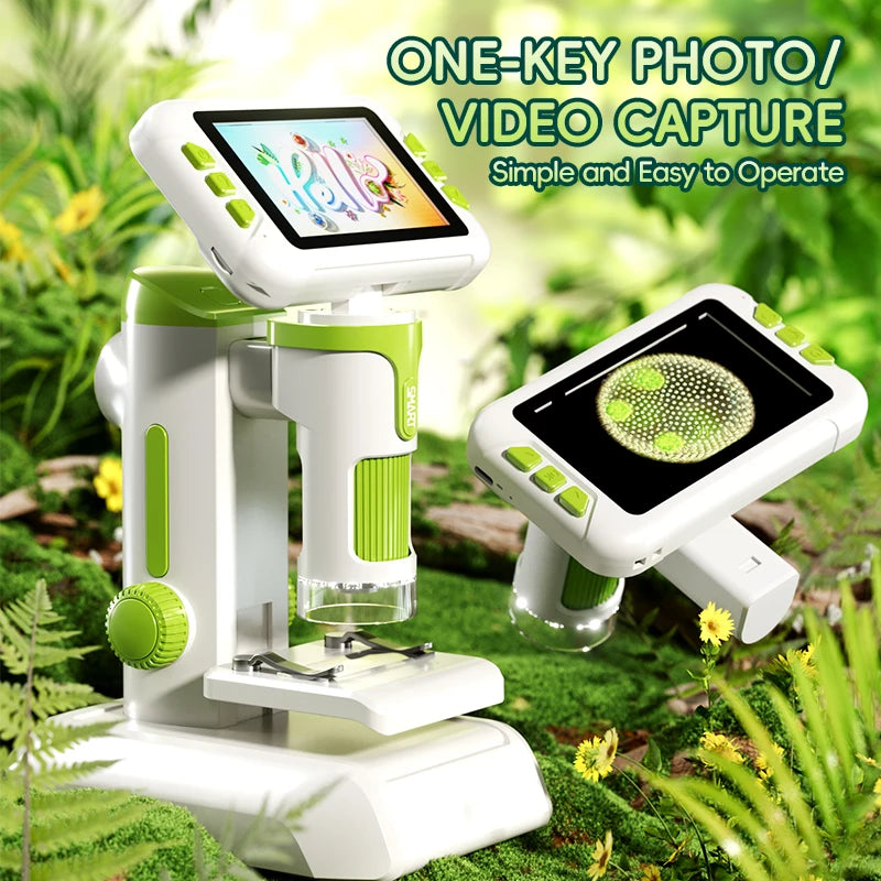 Children's HD Microscope &ndash; 3.97 Inch Screen and 1500X Zoom