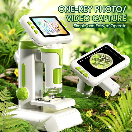 Children's HD Microscope &ndash; 3.97 Inch Screen and 1500X Zoom