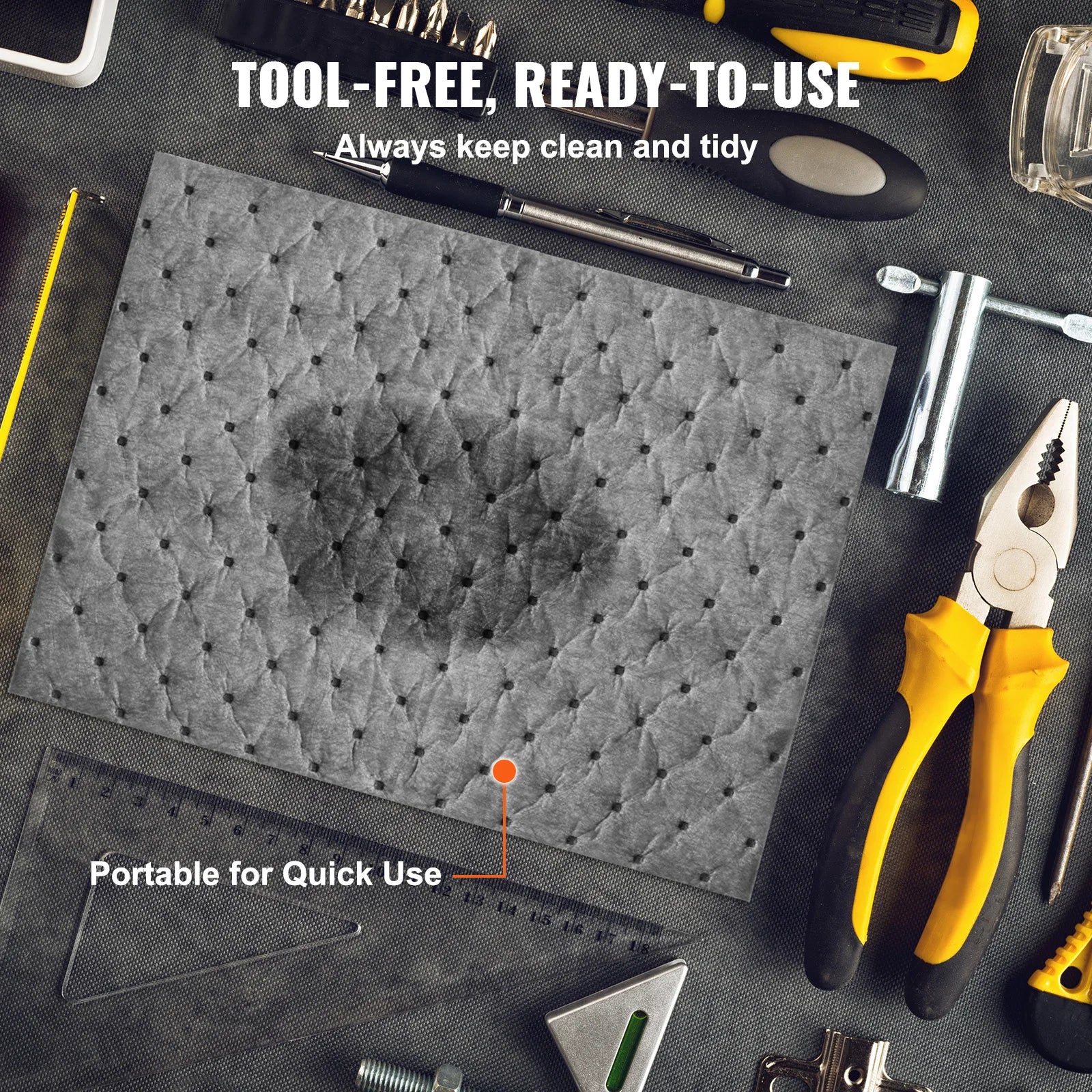 VEVOR Spill Absorbent Pads &ndash; Up To 12 Gal Absorption