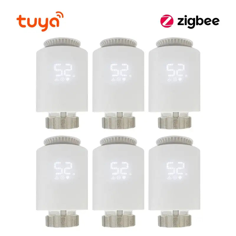 Tuya Zigbee 3.0 Smart TRV Radiator Thermostatic Controller ME167 6PCS