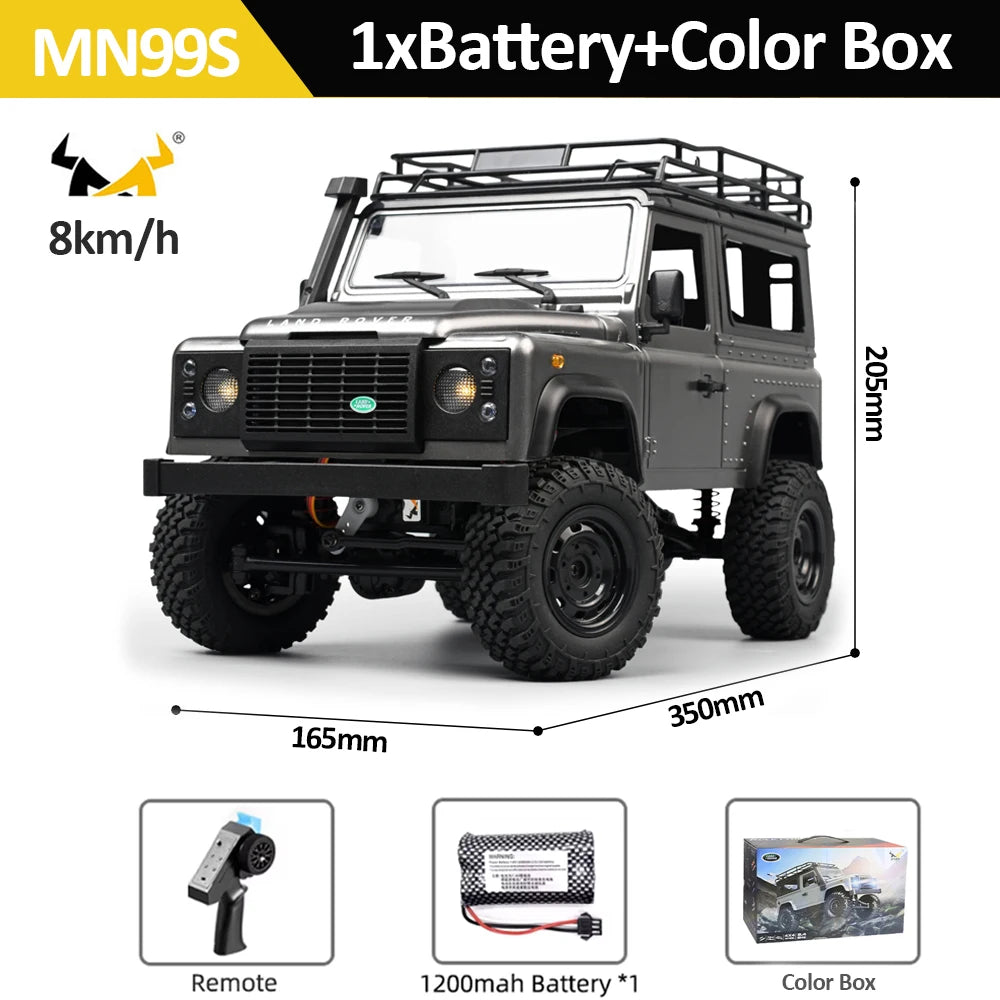 MN99S Rc Car MN Model &ndash; 4WD Off Road Climbing Crawler GRAY with Colorbox