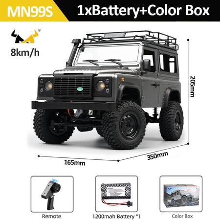 MN99S Rc Car MN Model &ndash; 4WD Off Road Climbing Crawler GRAY with Colorbox