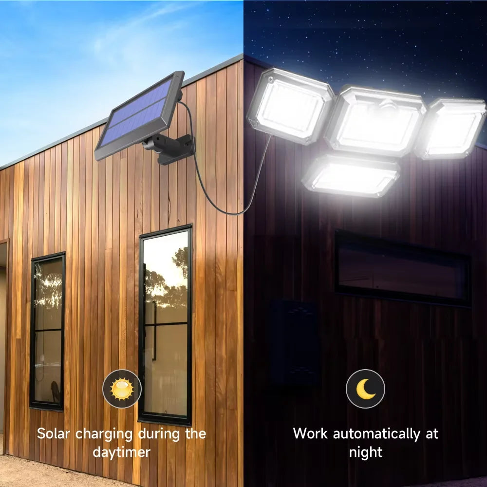 Solar LED Motion Wall Light Outdoor &ndash; IP65 Remote Control