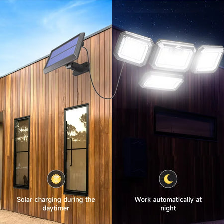 Solar LED Motion Wall Light Outdoor &ndash; IP65 Remote Control