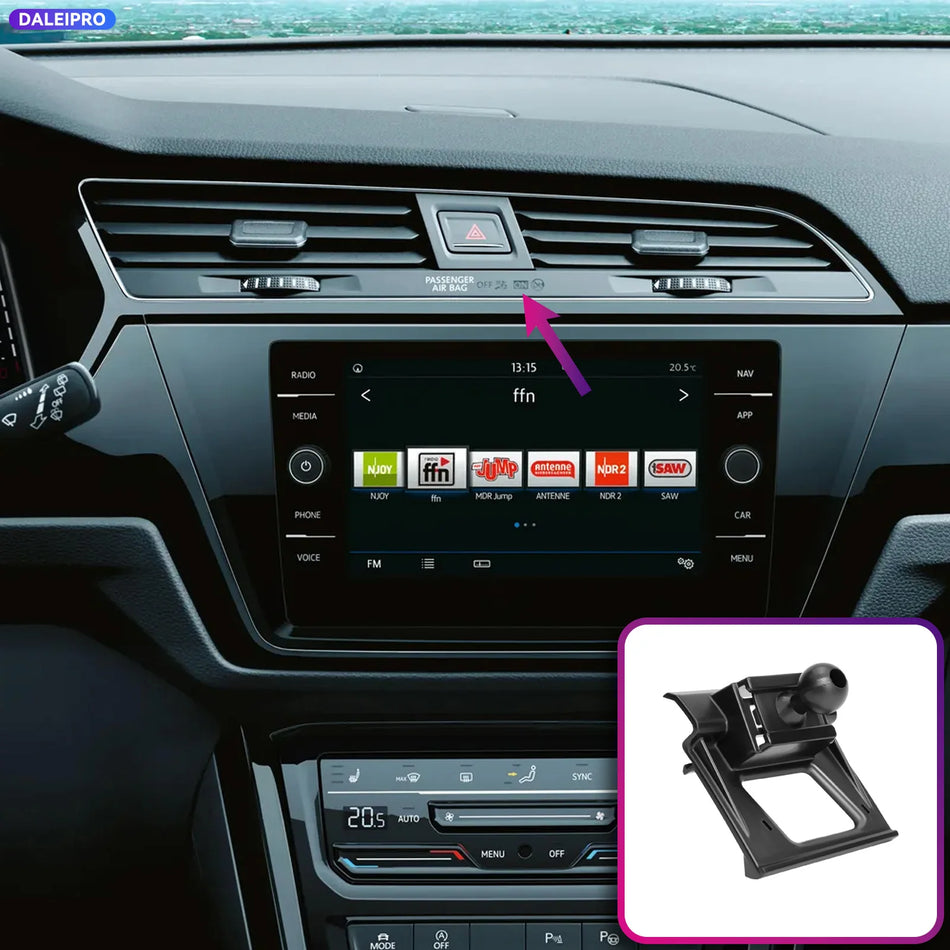 ABS Vehicle Specific Phone Mount With 66W Charging For VW Touran