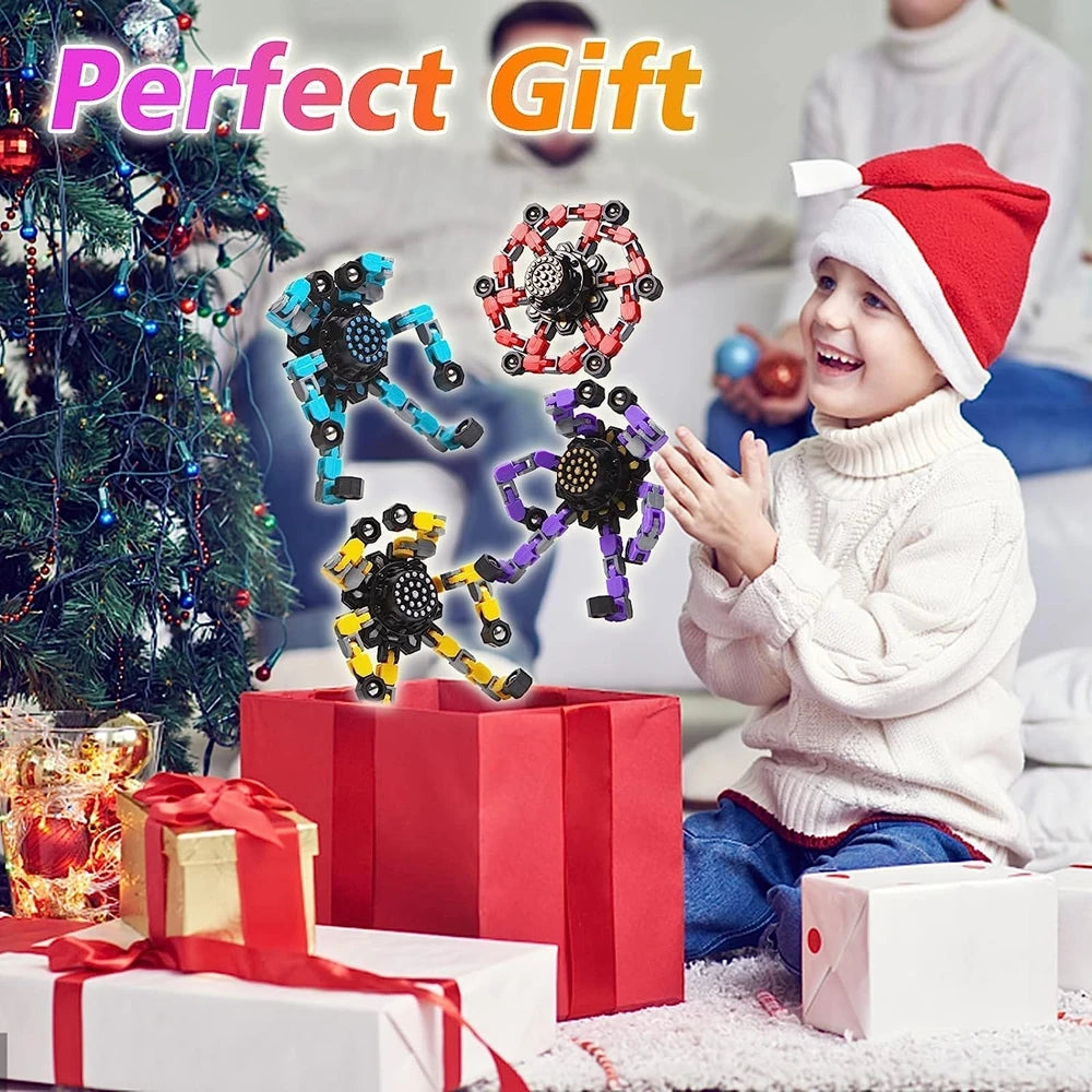 Transformable Fidget Spinners - 4PCS Stress Relief Sensory Toys