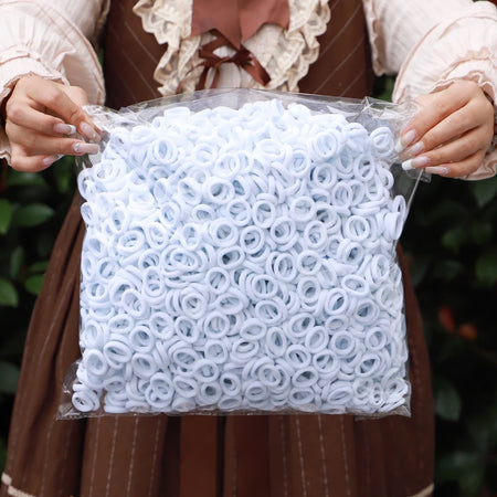 50PCS Colourful Nylon Elastic Hair Ties for Girls and Babies 18