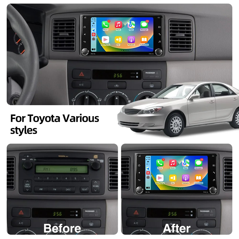Toyota 7 Inch Universal Car Radio &ndash; Wireless CarPlay