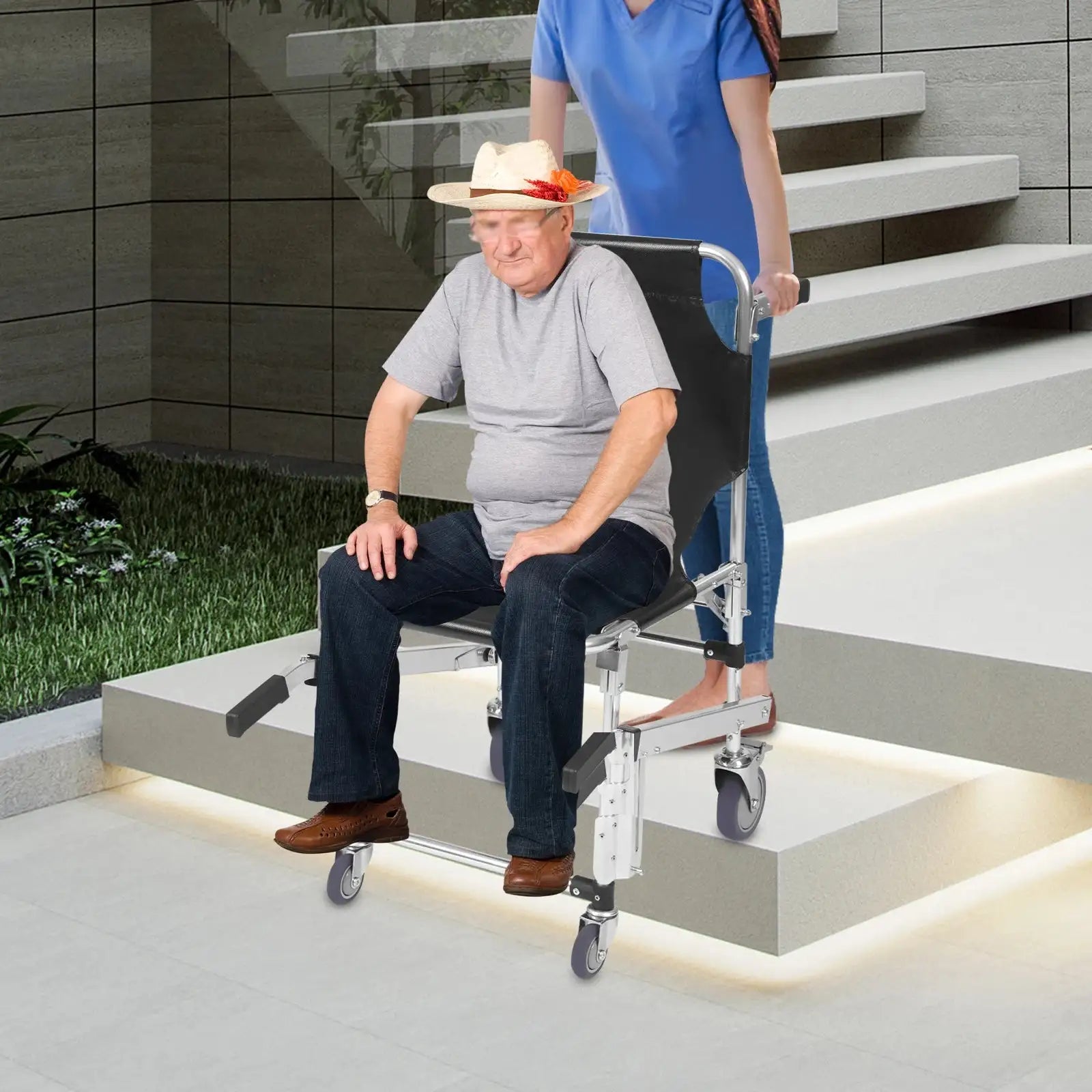 Stair Climbing Wheelchair Foldable &ndash; Ultra Lightweight