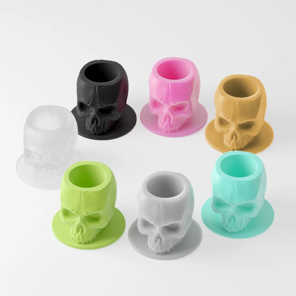 Multicolor Silicone Skull Tattoo Ink Cup 100Pcs Disposable