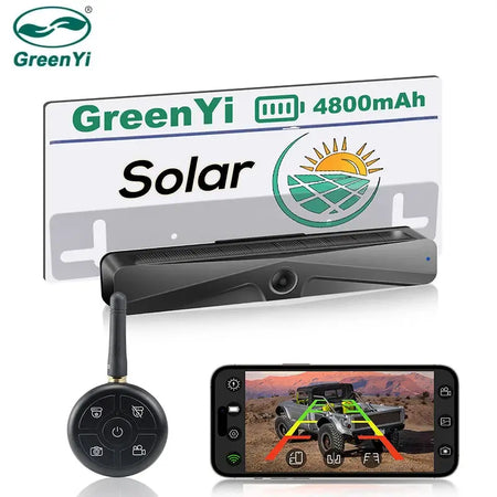 Wireless Solar Dash Cam With 1080p Hd Front Rear License Camera by InterCyprus Trading Ltd