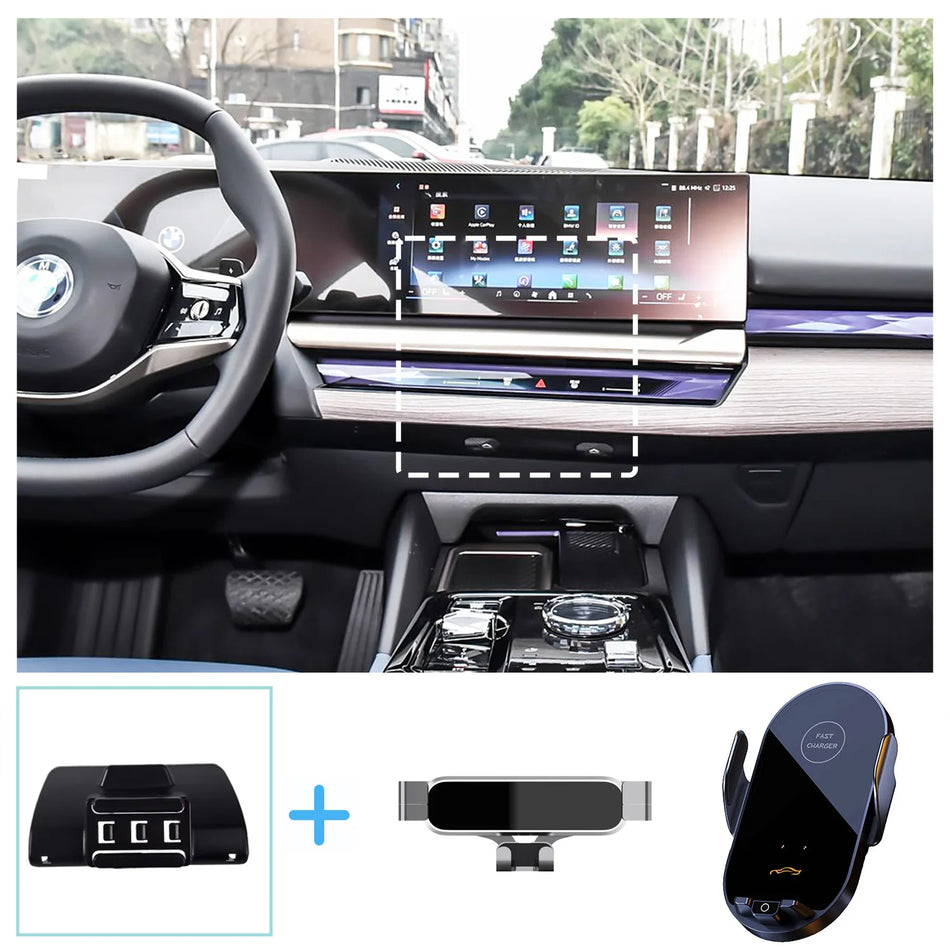 BMW 5 Series I5 G60 Trådlös Laddning Bil Telefonhållare
