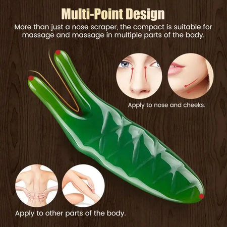 Natural Resin Gua Sha Massager for Face and Body - Skin Care Beauty Tool