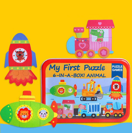 Newborn Kid 3D Wooden Puzzle Toys &ndash; 5 Styles Included NB165C5