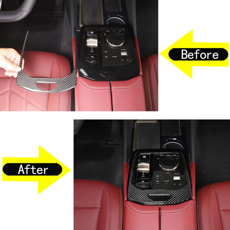 BMW 5 Series G60 2024 Měkký Kryt Panelu Řadicí Páky z Uhlíkových Vláken