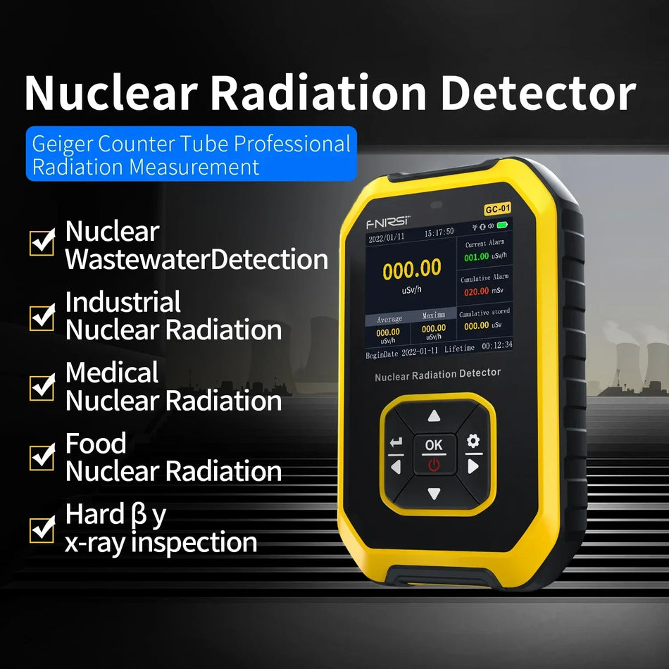 FNIRSI GC01 Geiger Counter &ndash; Accurate Nuclear Radiation Detection and Ionization Function