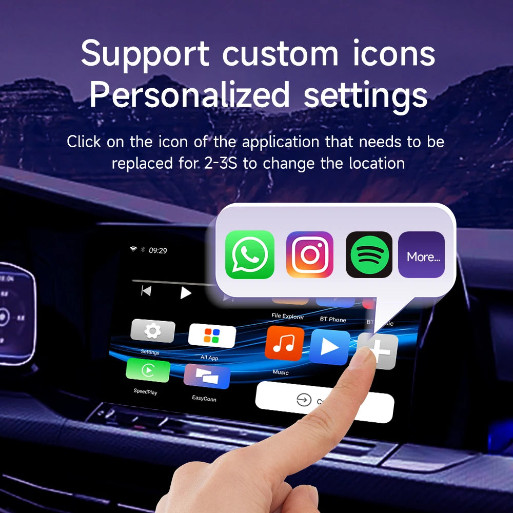 HEYINCAR Smart AI Box Plus for Wireless CarPlay &amp; Android Auto