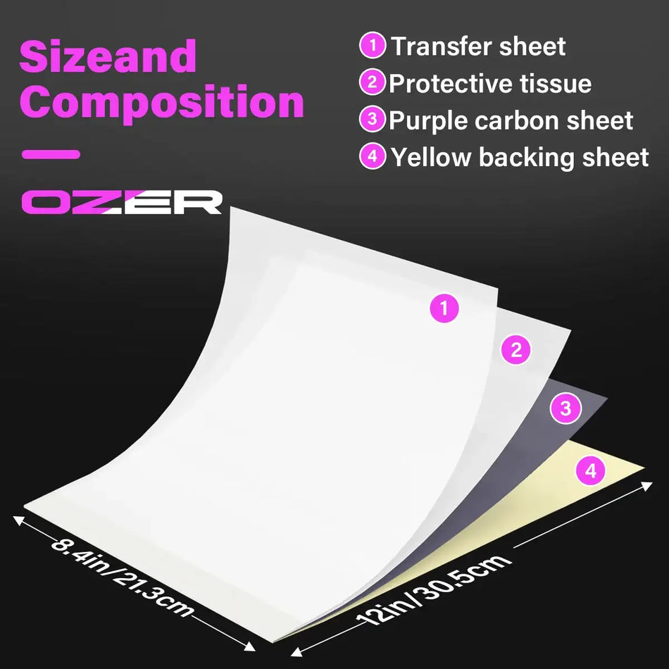 OZER 50 Sheets A4 Tattoo Transfer Paper For Thermal Copier
