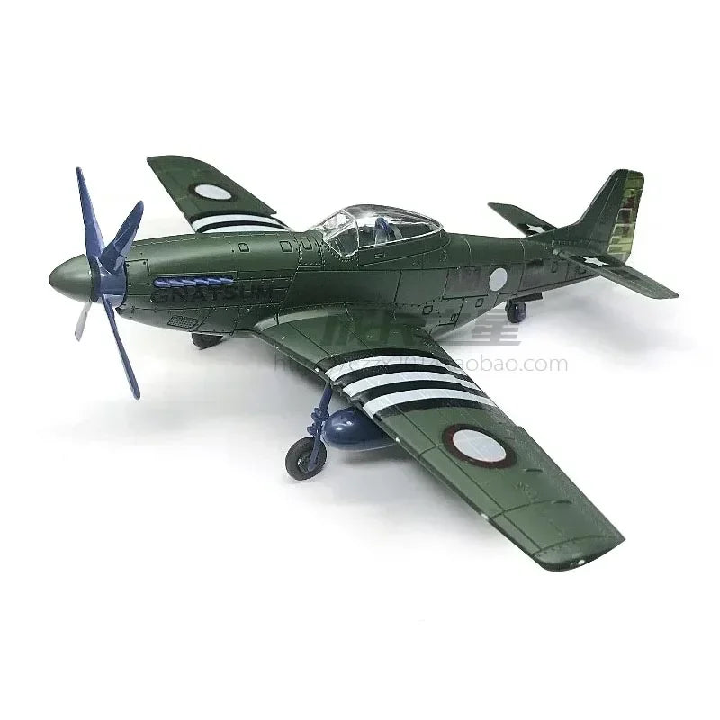 GRAPMAN 1/48 P-51D Mustang Fighter Model Kit - Glue-Free Assembly Toy Green