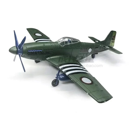 GRAPMAN 1/48 P-51D Mustang Fighter Model Kit - Glue-Free Assembly Toy Green