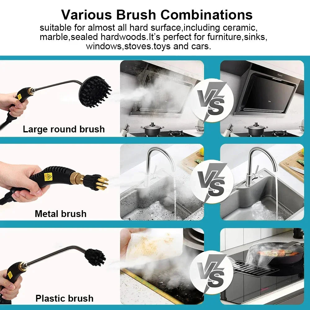 High-Pressure 2500W Steam Cleaner for Home &amp; Car