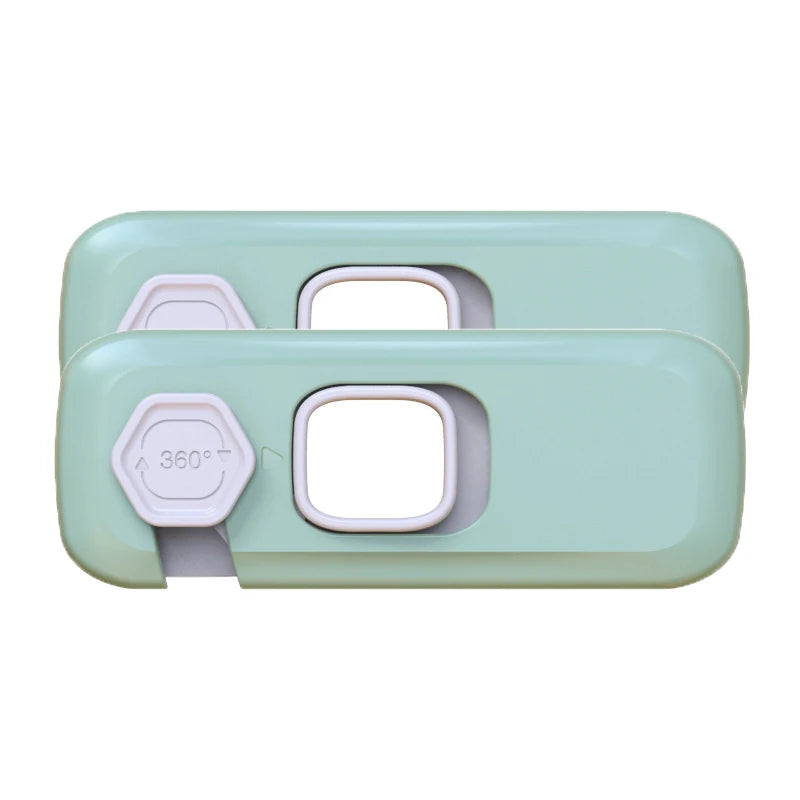 Child Safety Lock &ndash; Durable Protection for Cabinets and Refrigerators 2PCS Green