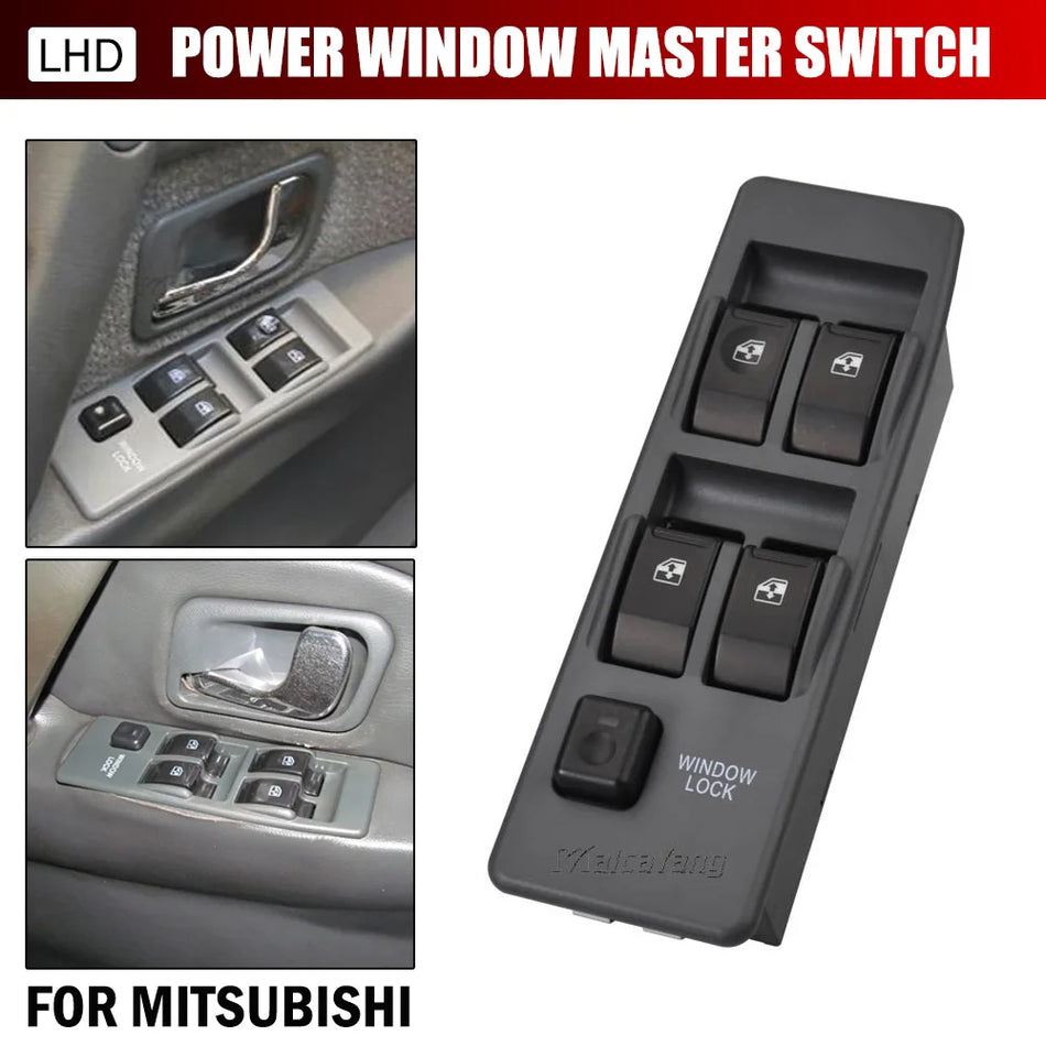 Interruptor de Janela Elétrica Frontal com Controlo Mestre para Mitsubishi Pajero V31 V32
