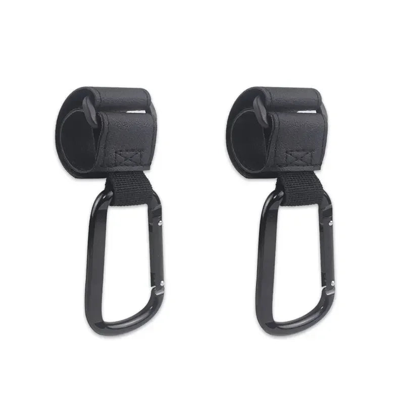 Baby Stroller Hooks &ndash; 360 Degree Rotatable Organizer Black 2pcs