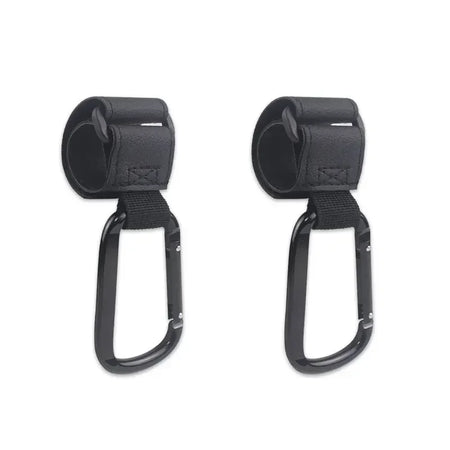 Baby Stroller Hooks &ndash; 360 Degree Rotatable Organizer Black 2pcs