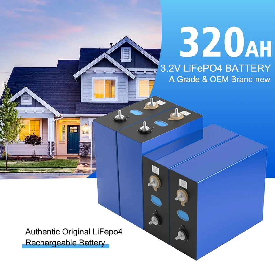ANENJI 320Ah 3.2V Μπαταρία LiFePO4 Πακέτο 4P Για Αυτοσχέδια Αποθήκευση Ενέργειας Σπιτιού 12V 24V 48V