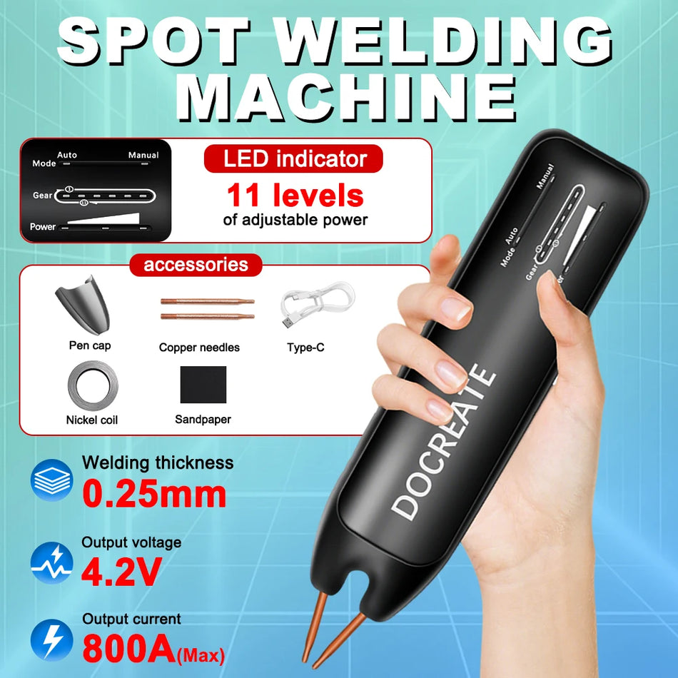 Handheld 18650 Li-Ion Punktschweißgerät mit LED-Display und digitalem Indikator