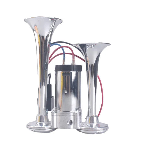 Dvigubas 600DB Oro Ragų Rinkinys Automobiliui, Sunkvežimiui, Valčiai, 12V/24V su Kompresoriumi